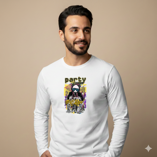 تيشيرت تصميم مطبوع بنقشة Party جرافيك