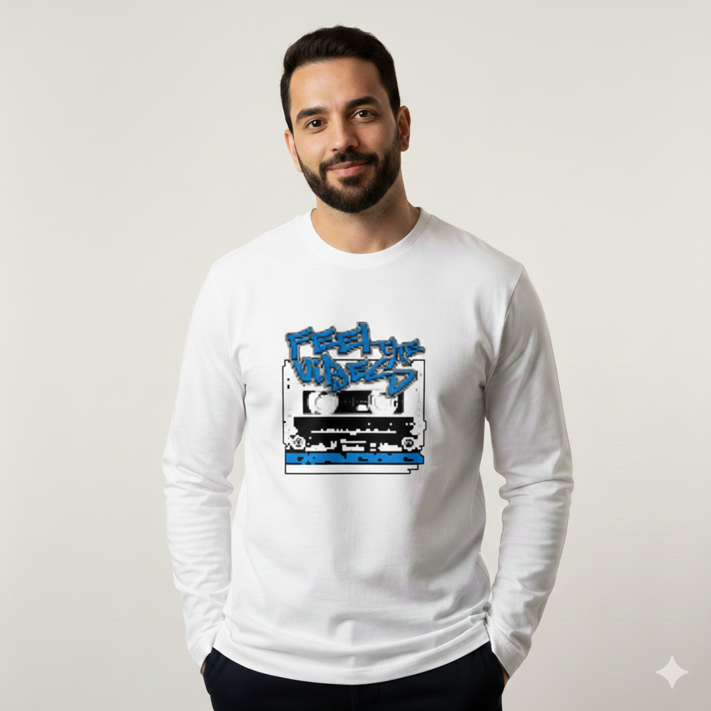 تيشيرت تصميم كاسيت بطباعة جرافيتي