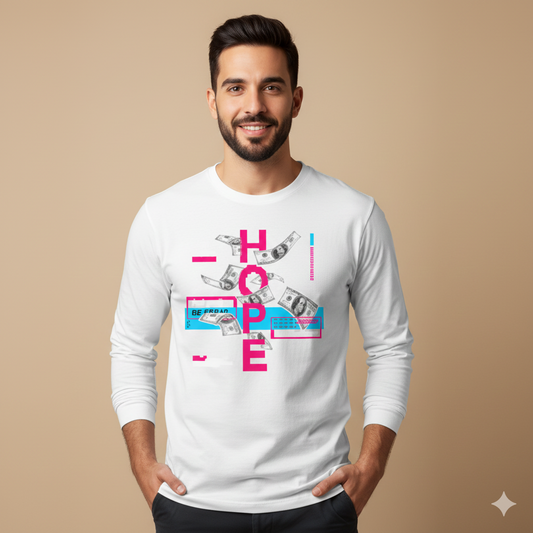 تيشيرت تصميم أزياء HOPE بنقشة نقود