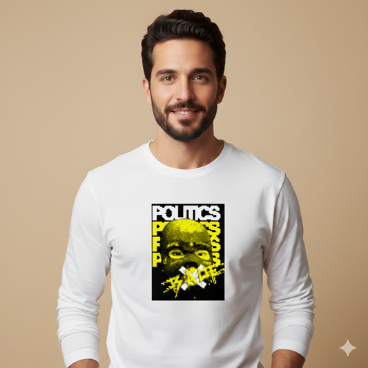 تيشيرت تصميم جرافيك رولينغ بتدرج أصفر