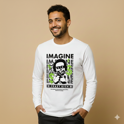 تيشيرت تصميم جرافيك Imagine بطباعة عصرية