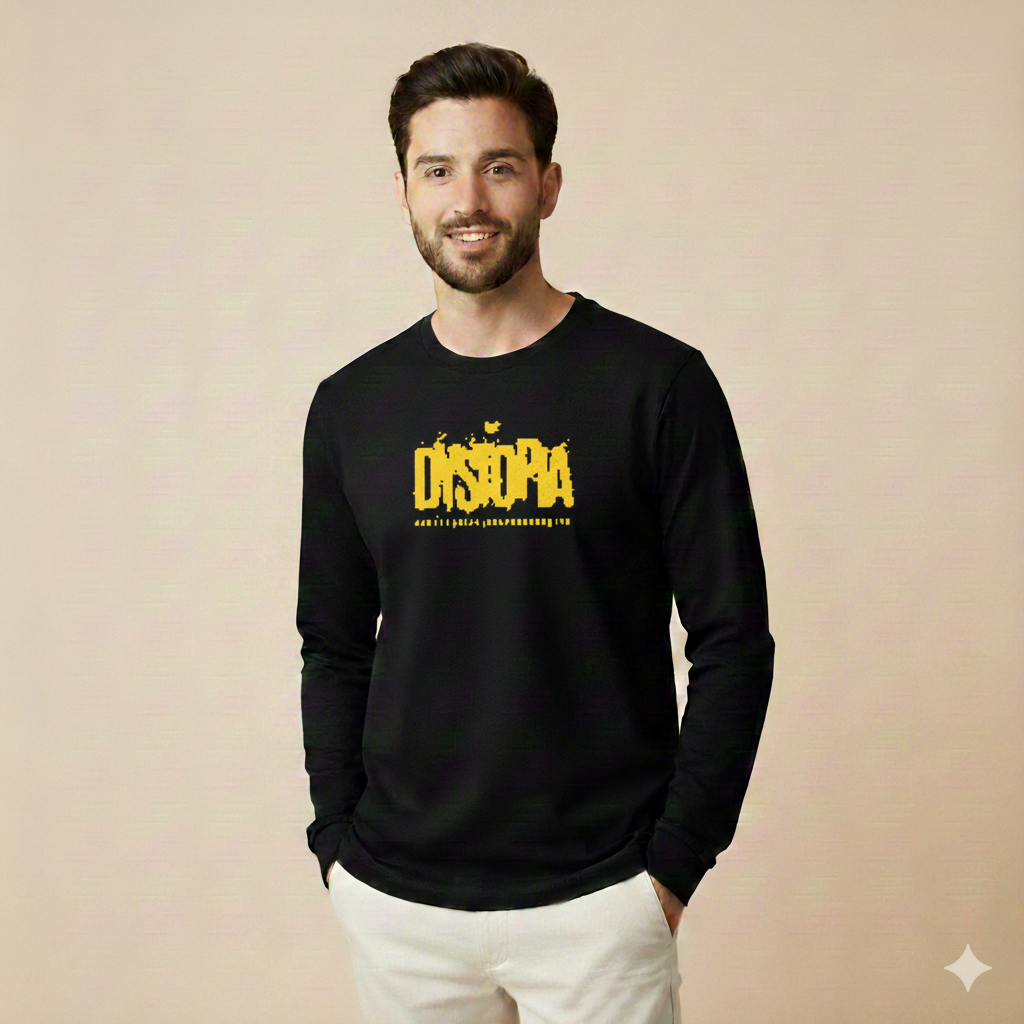 تيشيرت تصميم مطبوع نقشة OSDPA صفراء