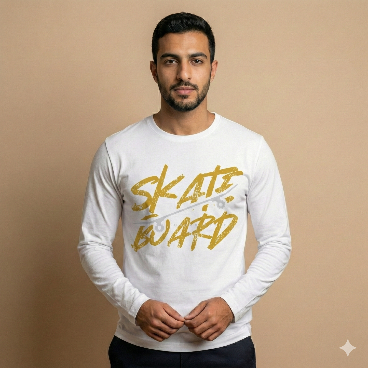 تيشيرت تصميم مطبوع بنقشة Skate وردية