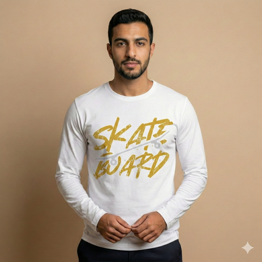 تيشيرت تصميم مطبوع بنقشة Skate وردية