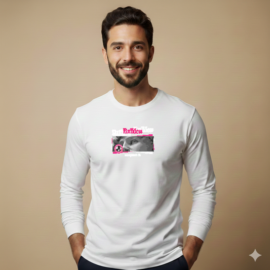 تيشيرت تصميم طبعة فنية بنقشة بورتريه