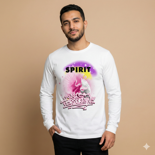 تيشيرت تصميم جرافيتي Spirit بطباعة ملونة