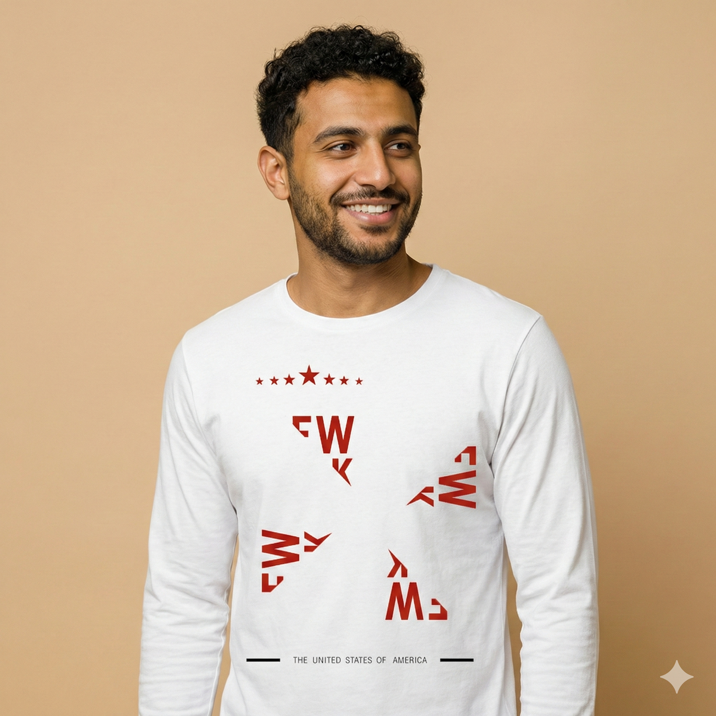 تيشيرت تصميم طبعة حروف حمراء