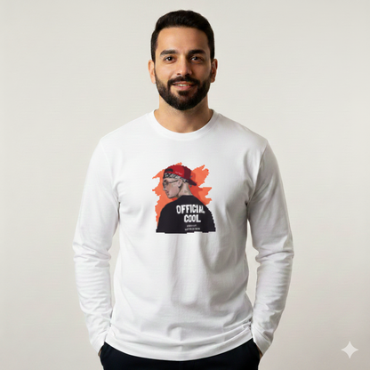 تيشيرت تصميم كاجوال بنقشة OFFICIAL COOL