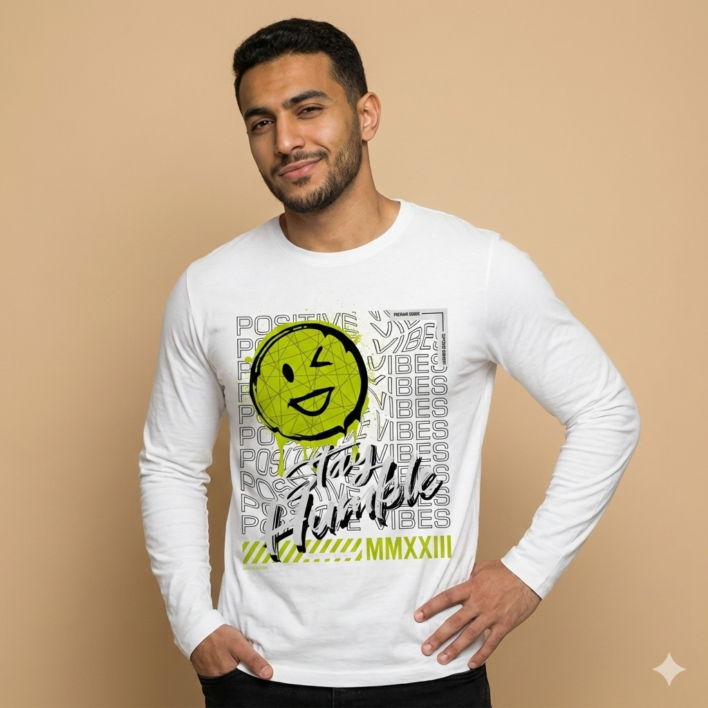 تيشيرت تصميم جرافيك طبعة Positive Vibes