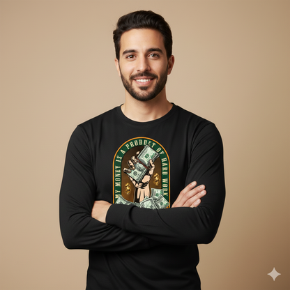 تيشيرت تصميم طبعة رقمية بنقشة نقود