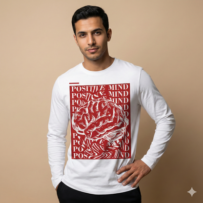 تيشيرت تصميم طبعة Positive Mind جرافيك