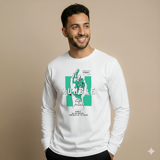 تيشيرت تصميم طباعة جرافيك كلمة HUMBLE