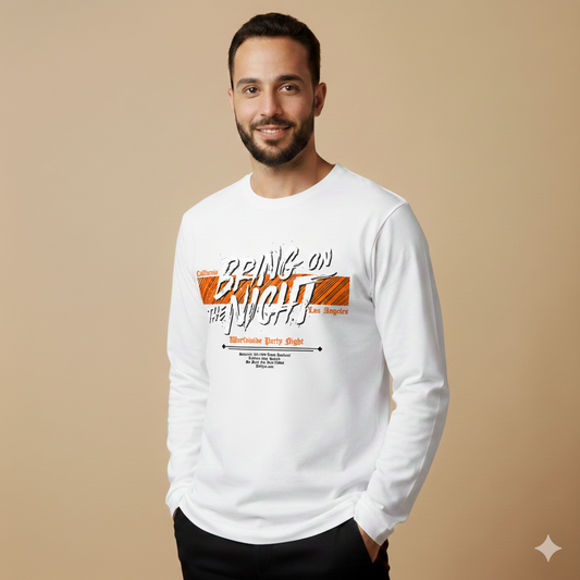 تيشيرت تصميم طباعي عصري بنقشة تايبوجرافي