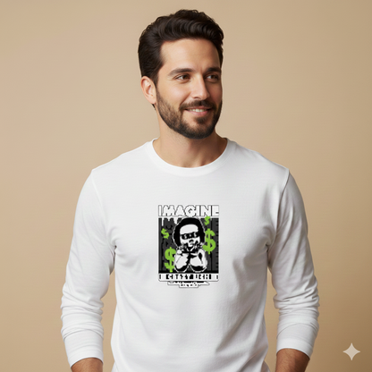 تيشيرت تصميم مطبوع نقشة جرافيك Imagine